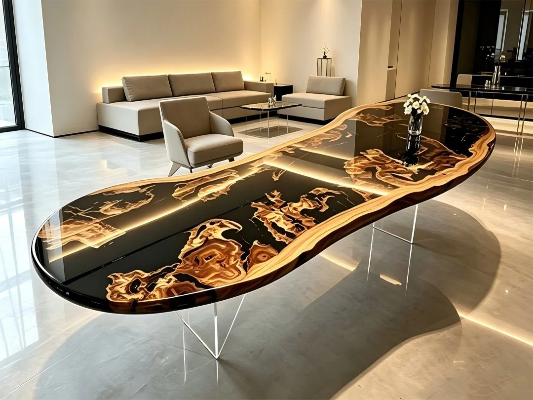 FU-016 Dark Surge Resin Art Table