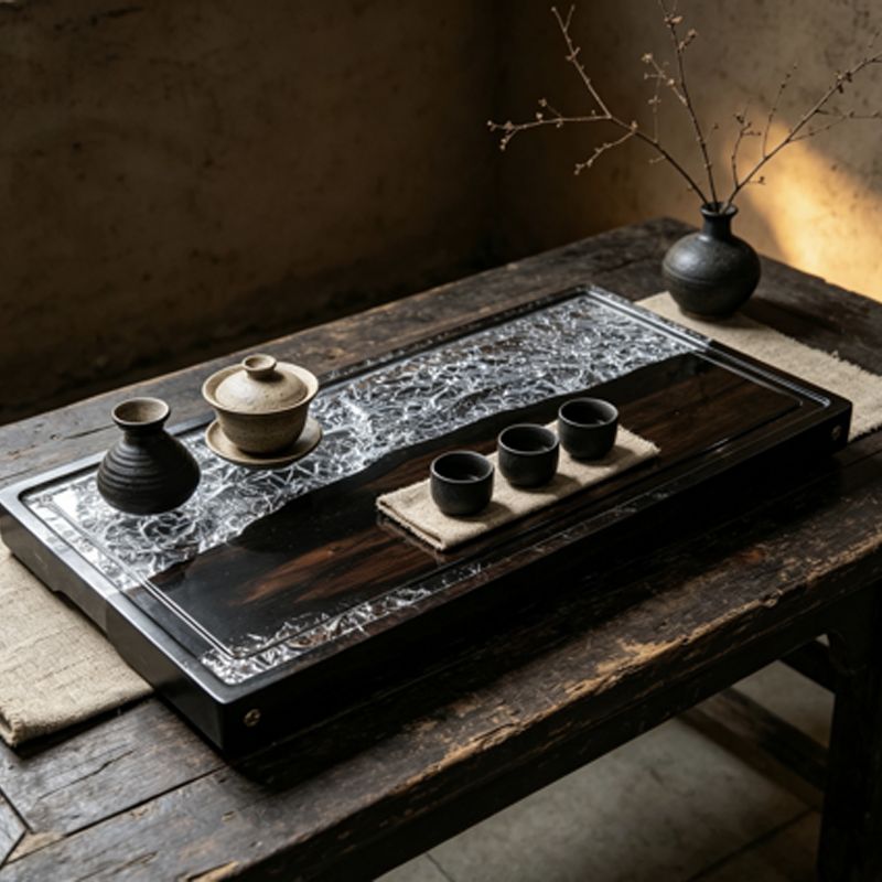 FROZEN RIVER TEA TRAY